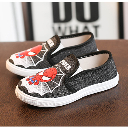 Giày Lười Vải Denim Thời Trang Cho Bé Ít Spiderman giày vải cậu bé