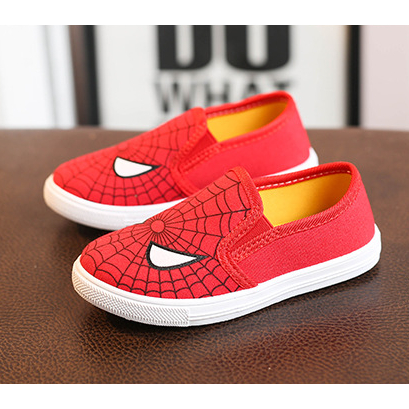 Giày Lười Vải Denim Thời Trang Cho Bé Ít Spiderman giày vải cậu bé