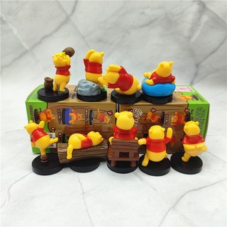 Disney bộ 9 món đồ chơi gồm 3-5cm hình winnie the pooh / winnie the pooh