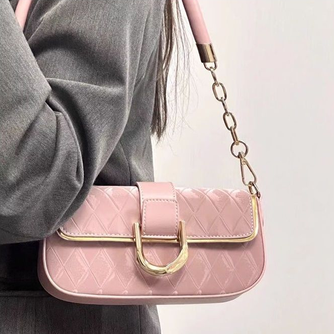 Polaroing Túi Xách Đeo Vai Hình Vuông Cỡ Nhỏ Phối Dây Đeo Sợi Xích Kiểu vintage Thời Trang Cho Nữ