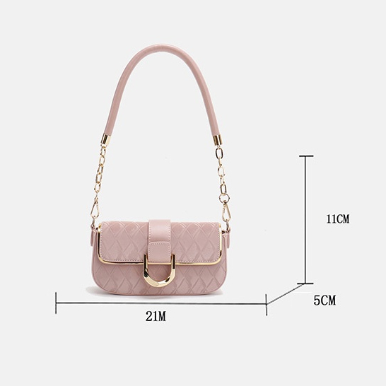 Polaroing Túi Xách Đeo Vai Hình Vuông Cỡ Nhỏ Phối Dây Đeo Sợi Xích Kiểu vintage Thời Trang Cho Nữ