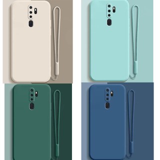 Ốp Điện Thoại tpu Silicon Mềm Mỏng Khung Vuông Có Dây Đeo Cổ Tay Cho redmi note 8 pro 8 8a 9 8t
