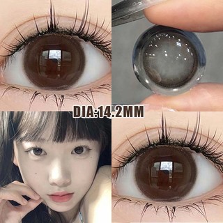 KSSEYE Kính áp tròng cận thị Màu nâu tự nhiên 14,2mm Đường kính nhỏ Sử dụng 6 tháng Kính áp tròng mềm Ống kính Hàn Quốc Thích hợp cho sinh viên và công nhân đeo hàng ngày trong nửa năm