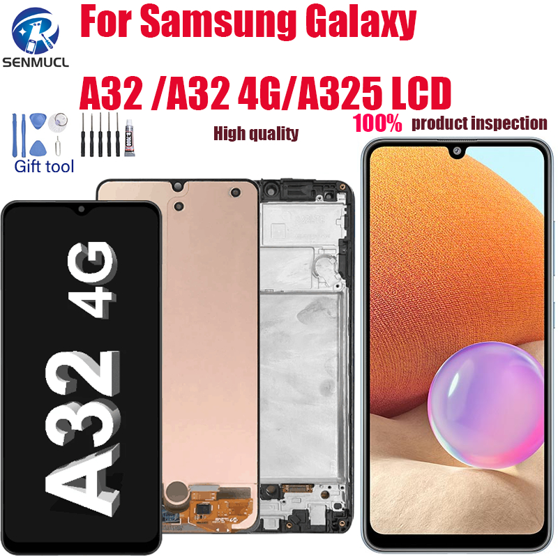 TFT / AMOLED Cho Samsung Galaxy A32 4G / A325 Màn Hình LCD Bộ Số Hóa Màn Hình Cảm Ứng Bộ Phận Thay T