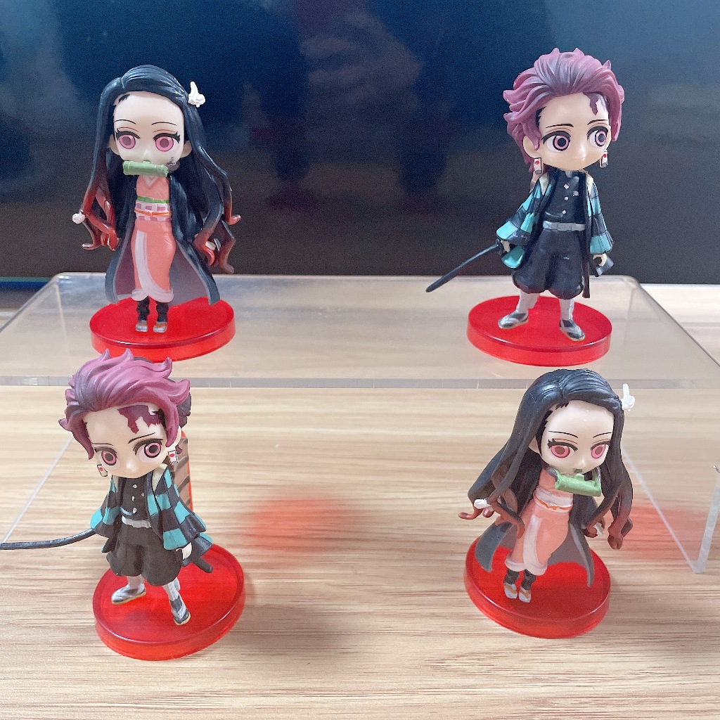 Set 4 Mô Hình Nhân Vật Phim demon slayer 8cm