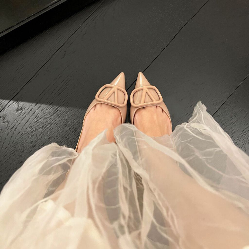 Giày Búp Bê Mũi Nhọn Đế Mềm Đính Đá Trang Trí Lấp Lánh Thời Trang 2023 size 33-42 Cho Nữ