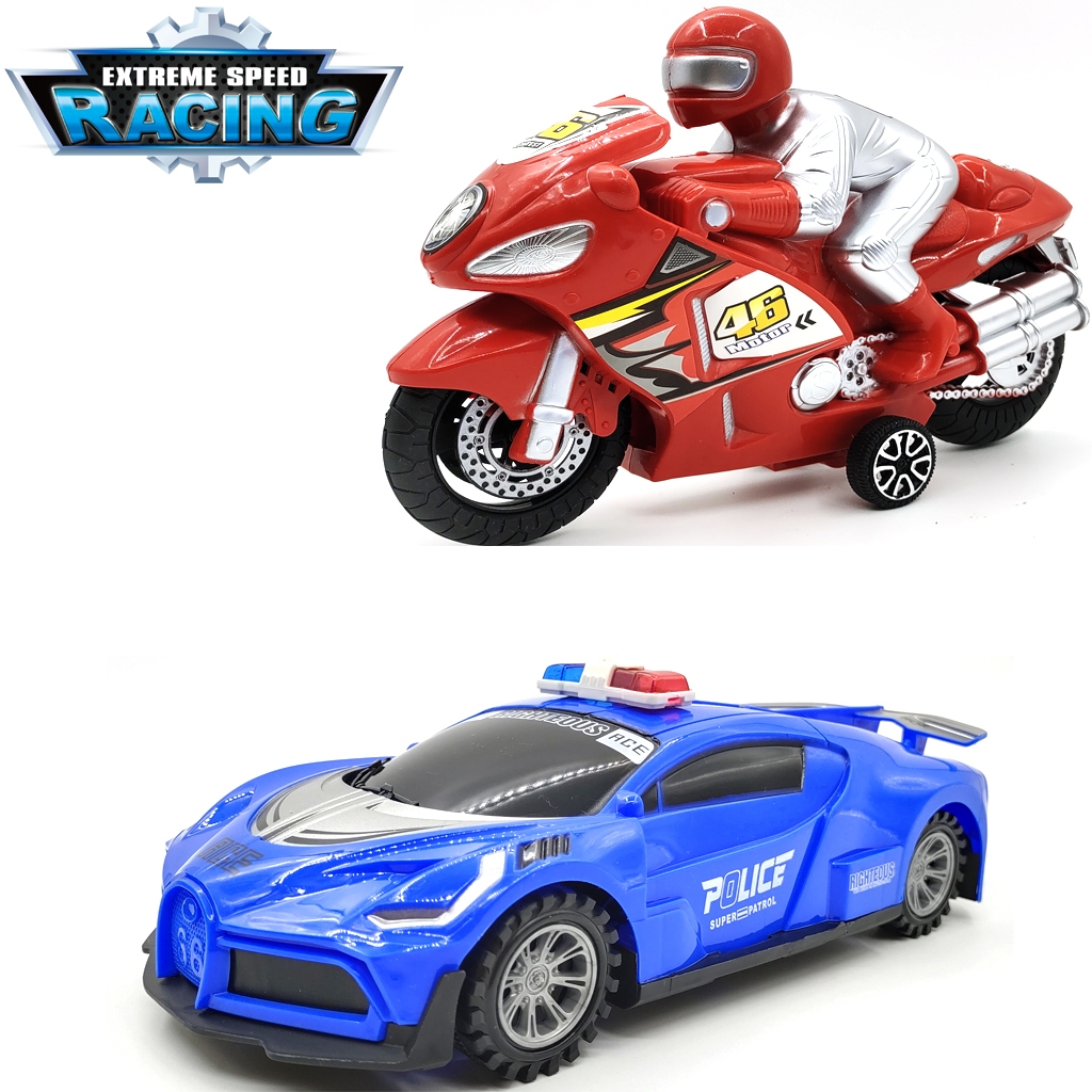 Mô Hình Xe Mô Tô Cảnh Sát Đua Đồ Chơi 30cm