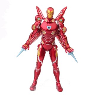 Mô Hình Nhân Vật iron man the avengers mark 50 tony stark Khớp Cử Động 18cm Bằng pvc Trang Trí Bàn Làm Việc