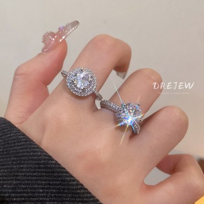 DREJEW Vòng Đeo Tay Nhẫn Tròn Bằng zircon Nhẹ Cá Tính Sang Trọng Khí Chất Khử Trùng Mới