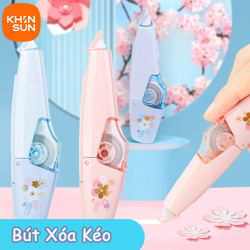 Bút Xóa Kéo,Bút Xóa Băng Kéo Dài Họa Tiết Hoa Anh Đào 5mm * 6m