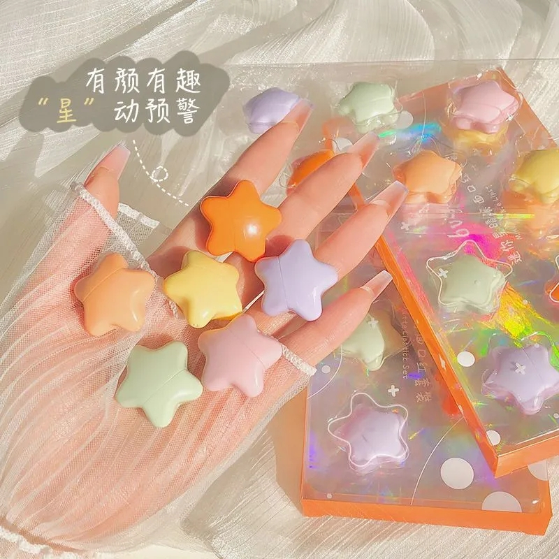 Set 6 Thỏi Son Sáp mini Tông Lì Trang Điểm Hình Viên Thuốc Ngôi Sao