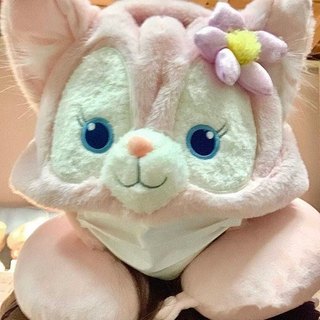 Meng ni Gối Kê Cổ Hình Chữ u Có Mũ Trùm Đầu Họa Tiết Hoạt Hình lina belle