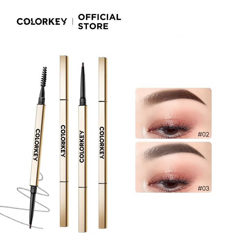 【COLORKEY】Bút Chì Kẻ Lông Mày Colorkey Thiết Kế Hai Đầu Chống Mồ Hôi Tiện Lợi 80g