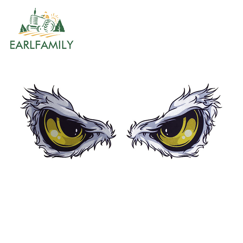 Đề Can Dán Trang Trí Xe Hơi Chống Nước Hình Đôi Mắt kyubi 13Cmx2.5Cm