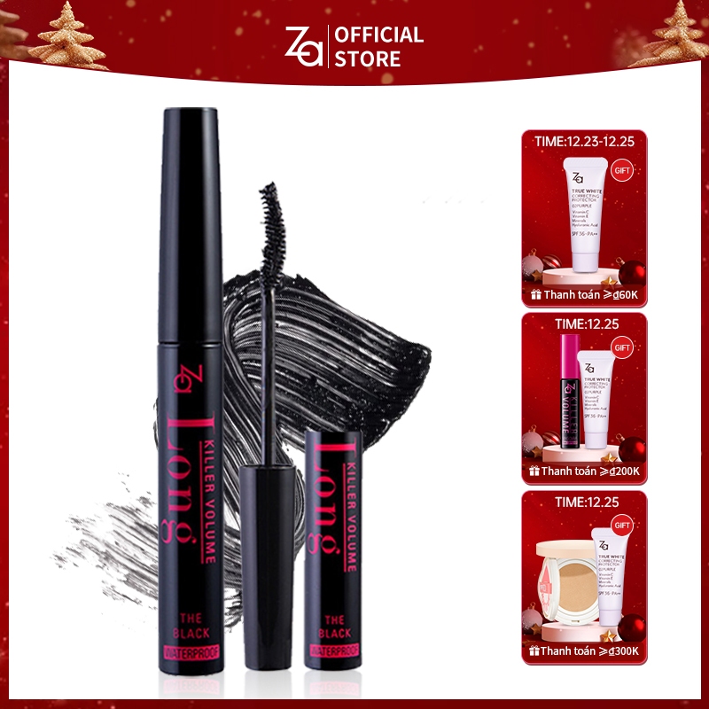 Mascara Za Killer dạng lỏng màu đen làm dài và cong mi không nhòe 9g