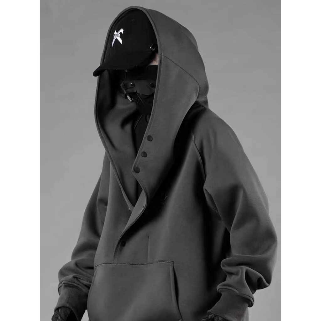 Paul fitzgerald Áo sweatshirt Có Mũ Trùm Đầu Tay Dài Cổ Cao Dày Dặn Mùa Thu Đông Cho Nam Và Nữ ninja Mỹ