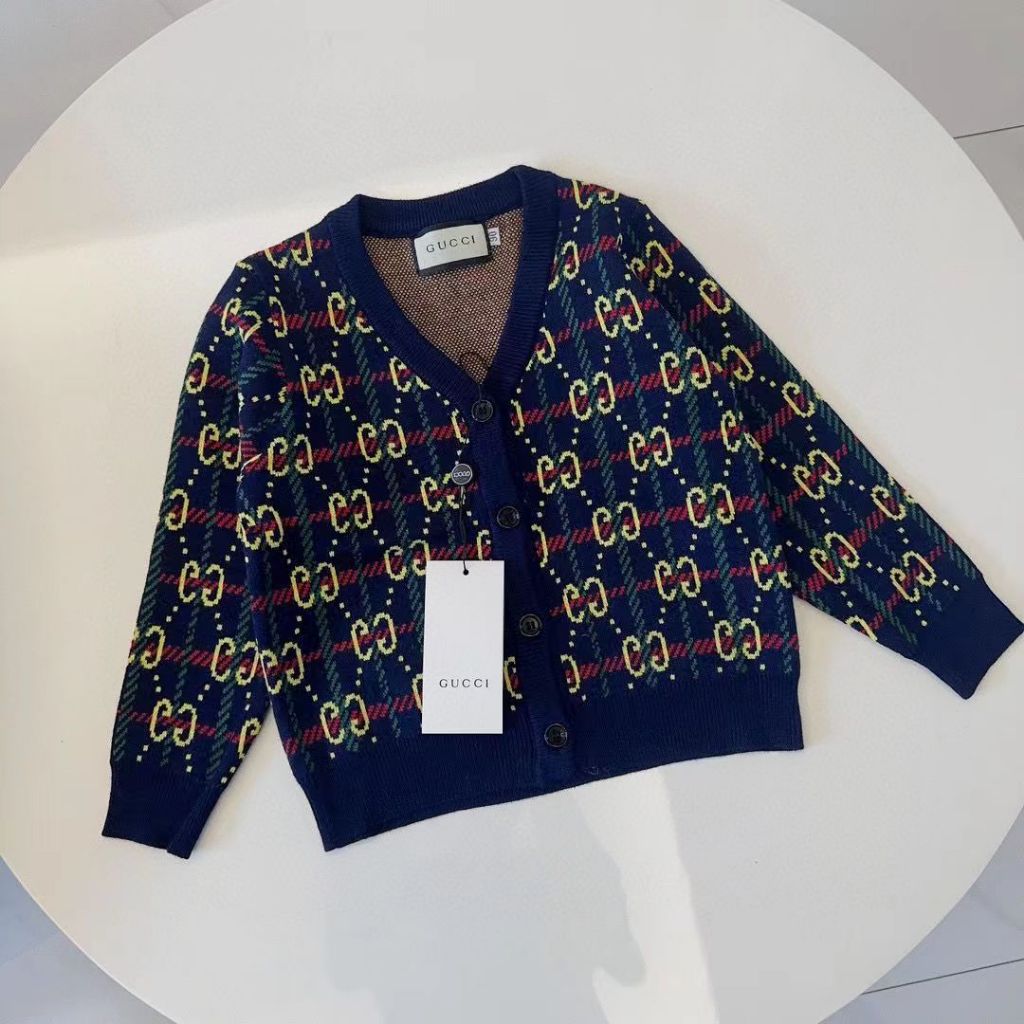 GUCCI Áo Khoác cardigan Dệt Kim Dáng Rộng Thời Trang Cho Nam