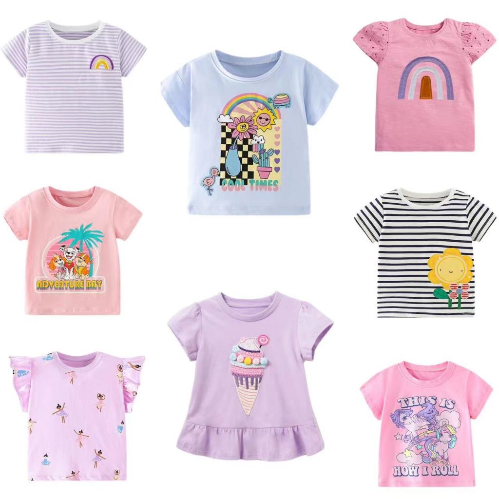 Áo Thun Phong Cách Âu Mỹ Cho Bé Gái