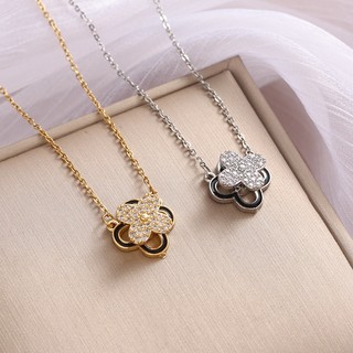 Mới vòng cổ hình cỏ bốn lá đính đá thời trang cho nữ