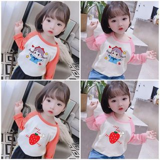 Áo Thun Tay Dài Dễ Thương Cho Bé Gái