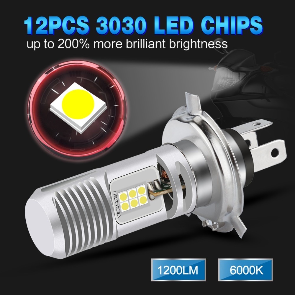 1 Đèn Pha LED P15D H4 H6 12V-30V 6000K Chất Lượng Cao Cho Xe Mô Tô yk