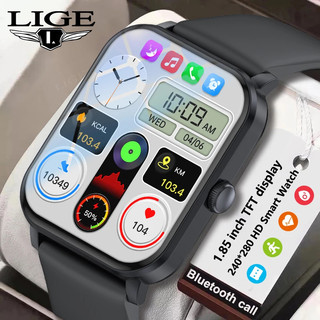 Đồng hồ thông minh Bluetooth LIGE Nam Nữ AI Giọng nói Đồng hồ thông minh chống nước Man 30+ Cuộc gọi thể thao Tập thể dục Nhịp tim Vòng đeo tay theo dõi giấc ngủ