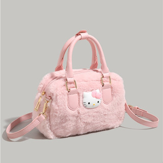 Túi Xách Nữ Túi Xách Lông Nhung Túi Đeo Chéo Lông Giả Phối Lông Hình Hello Kitty Dễ Thương Xinh Xắn Cho Nữ hellokitty
