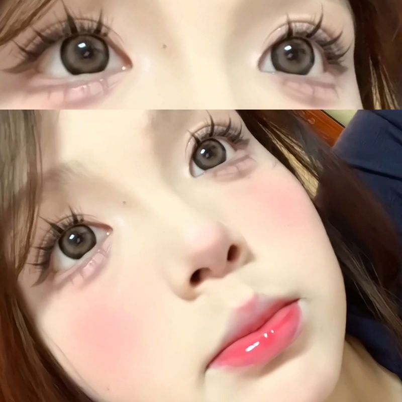 1 Cặp Kính Áp Tròng Màu Đen Đường Kính 14.5mm
