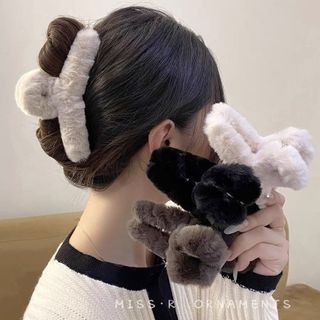 Mềm Kẹp Tóc Hình Cá Mập Phủ Lông Mềm Mại Dễ Thương