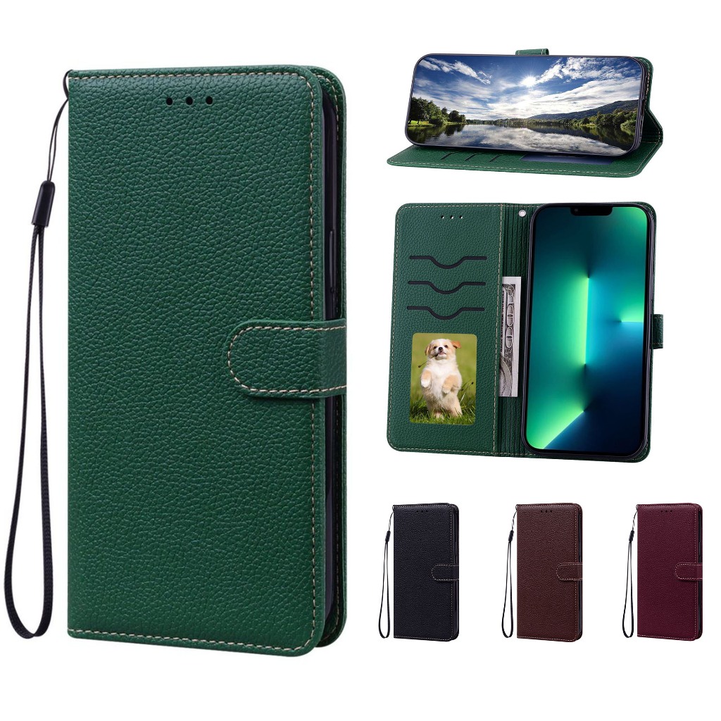 Bao Nắp Gập Chất Giả Da Cho Điện Thoại for iphone 14 13 12 11 pro max Ốp