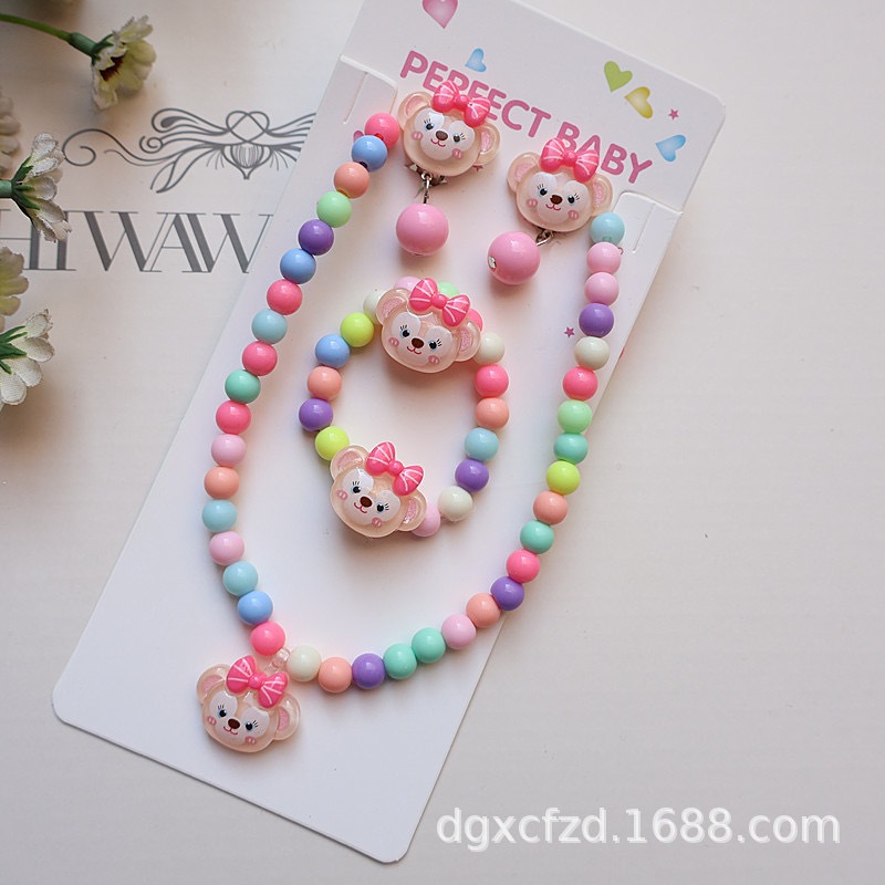 Bộ Trang Sức 5 Món Phong Cách Công Chúa Elsa Xinh Xắn Cho Bé Gái