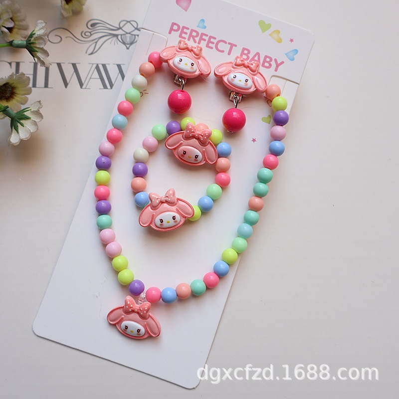 Bộ Trang Sức 5 Món Phong Cách Công Chúa Elsa Xinh Xắn Cho Bé Gái