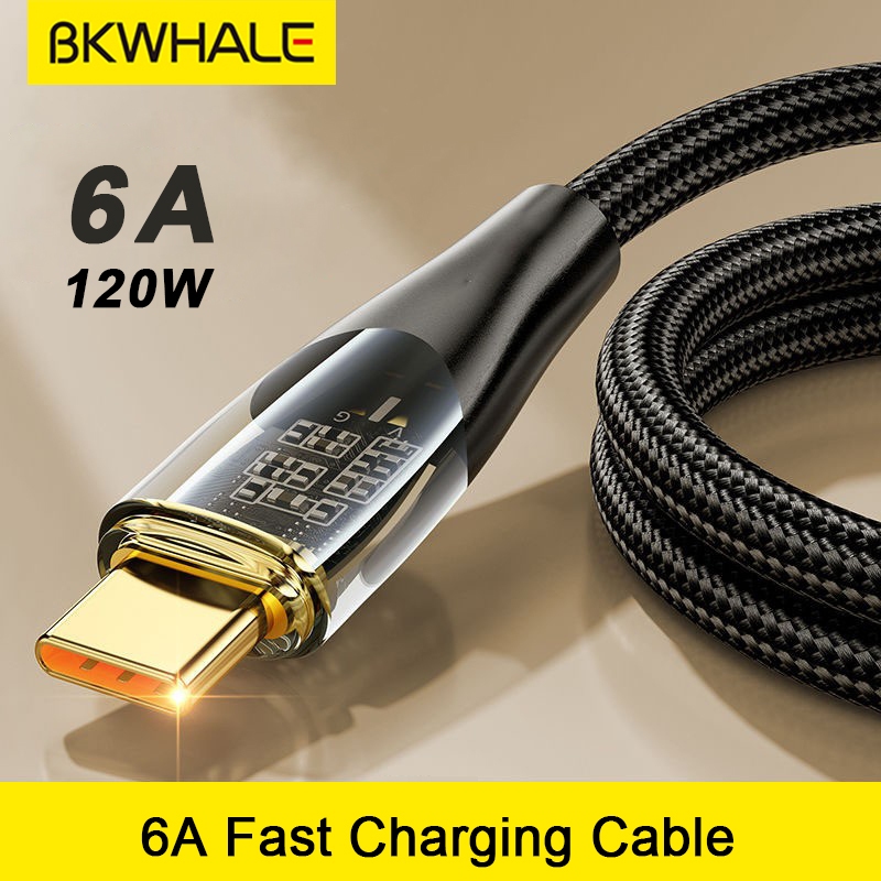 Cáp Sạc 6A Type-C 66W Có Đèn LED Cho Huawei / OPPO / Xiaomi