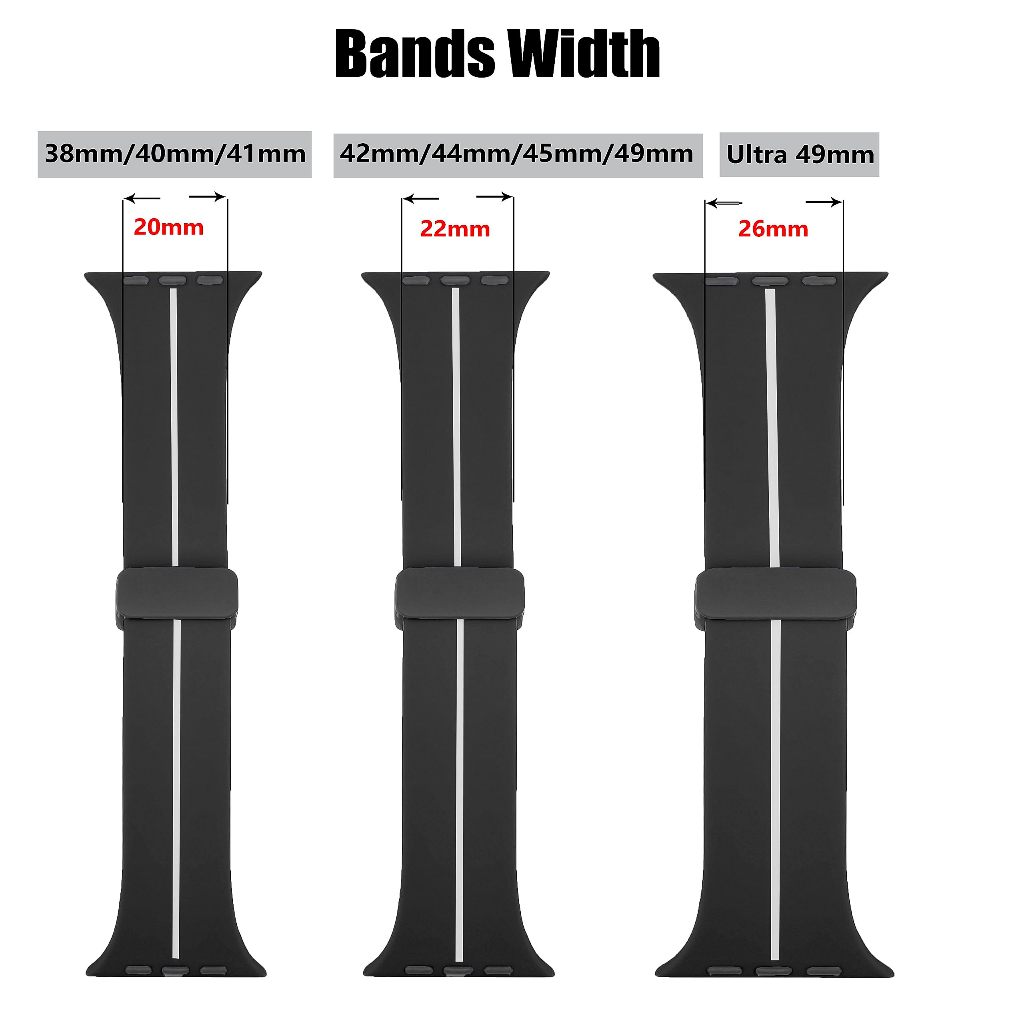 Dây Đeo Silicone Khóa Nam Châm Cho Đồng Hồ Thông Minh Apple watch 44mm 45mm 49mm 40mm 41mm 42mm 38mm 45 mm Series 7 8 se 6 5 3 ultra
