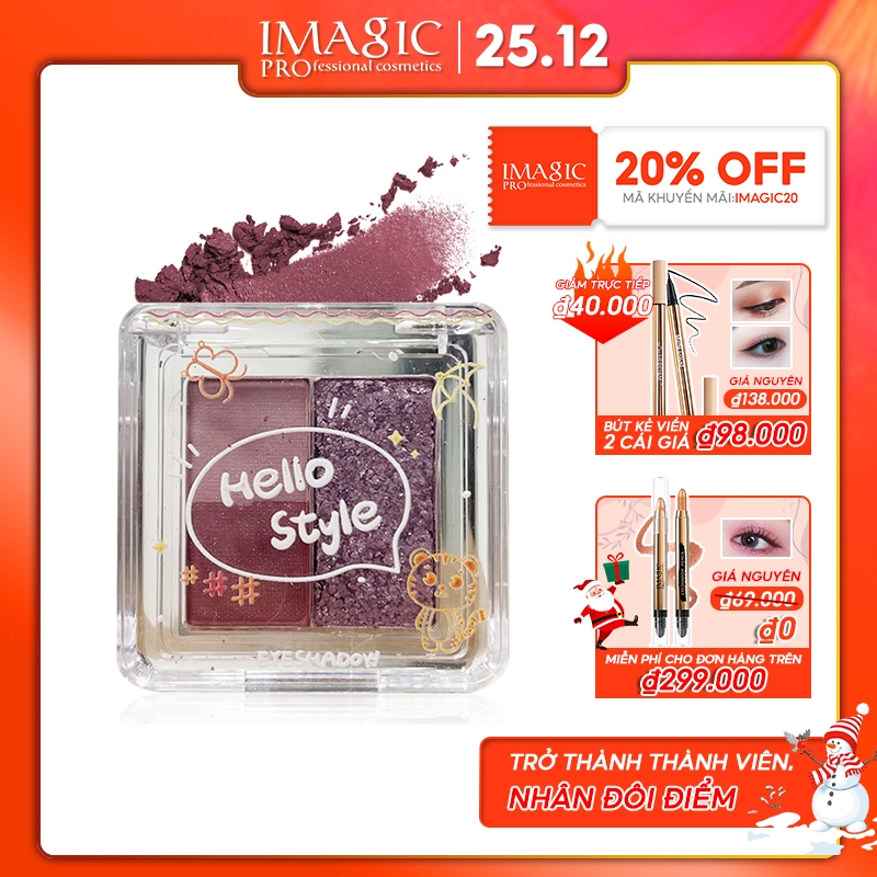 IMAGIC Bảng Phấn Mắt MINI Tông Lì Và Nhũ Ngọc Trai 20g