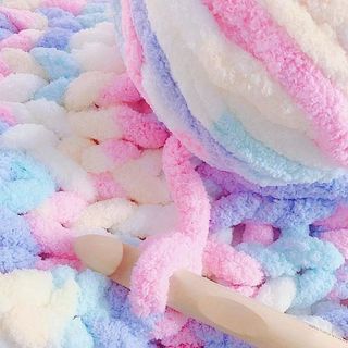 🔥hot🔥150g cuộn len cotton dày dặn dùng đan khăn choàng / đan móc thủ công