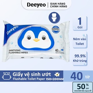 40 tờ giấy vệ sinh ướt Deeyeo, khăn ướt, khăn giấy ướt, giấy vệ sinh, giấy vệ sinh hà nội