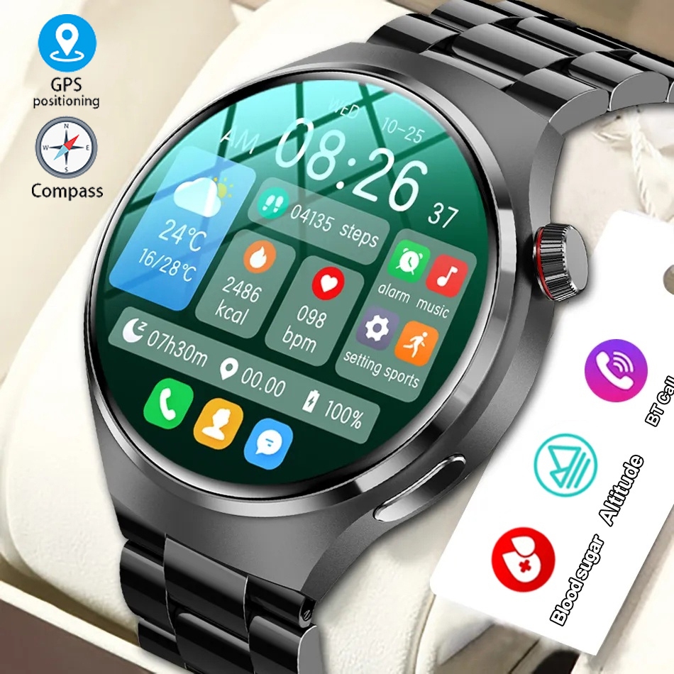 Đồng hồ thông minh LIGE Nam La bàn Màn hình HD Gọi thoại Thể thao IP68 Cuộc gọi Bluetooth chống nước Smart Watch GPS cho Android và iOS