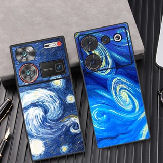 Bao Da Điện Thoại Chống Sốc Họa Tiết Tranh Sơn Dầu Cho nubia z60 ultra z50 ultra z50s pro z60 ultra Ốp