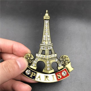 Nam Châm Kim Loại Hít Tủ Lạnh Hình Tháp eiffel Đính Kim Cương Nổi Tiếng Trang Trí Nhà Bếp