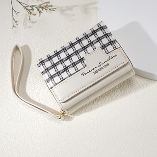 KAITIFEI Nữ Retro Mèo Dây Kéo Ví Ngắn Đa Năng Nhiều Khe Cắm Thẻ Da PU Đựng Đồng Xu / Ví