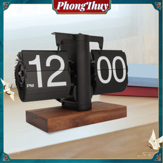 [Hàng Sẵn] Đồng Hồ Để Bàn Lật Số - Đồng hồ Auto Flip Retro Clock bằng pin để trang trí văn phòng tại nhà【PhongThuy 
