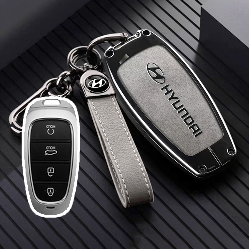 Ốp Chìa Khóa Hyundai Santafe 2021, 2022, 2023, Tucson 2022, 2023 (4 Nút) - Bọc Khoá Ô Tô Ốp chìa kho