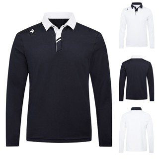 Áo thun cổ Polo dài tay nam Golf mùa đông mới thoáng khí, khô nhanh, co giãn, dáng rộng, chống nhăn và chống đóng cọc Áo thun thể thao giải trí ngoài trời chất lượng cao