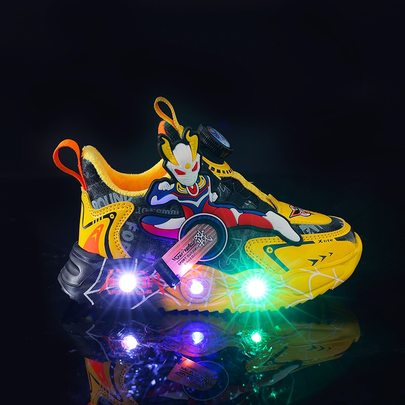 Giày Thể Thao ultraman Có Đèn led Phát Sáng Dành Cho Bé Trai Size 25-36