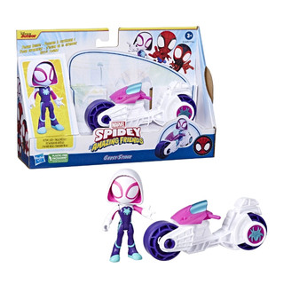 Marvel Spidey and His Amazing Friends, Ghost-Spider Action Figure & Toy Motorcycle F7461 Marvel Mô Hình Đồ Chơi Nhân Vật Người Nhện f7461