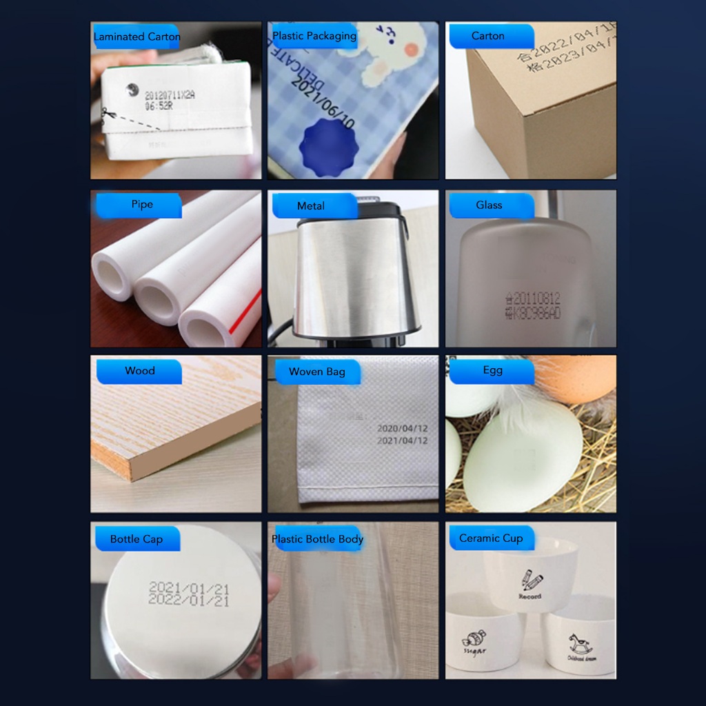 Máy In Cầm Tay Ngày Sản Xuất Số Lô Mã QR Logo Nhãn Mini Di Động Tiêu Chuẩn Hoa Kỳ AC110‑240V