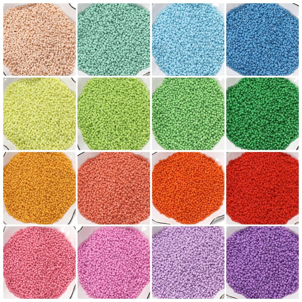 St.kunkka Set 1,000 Hạt Xỏ Lỗ 2mm Dùng Để Làm Trang Sức Thủ Công