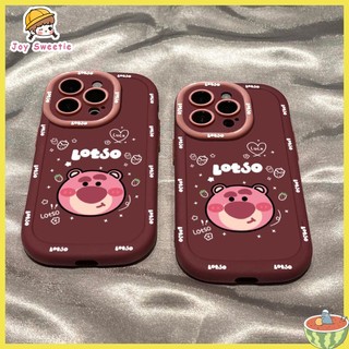 Ốp điện thoại silicon chống rơi hình gấu dâu hoạt hình dễ thương Disney