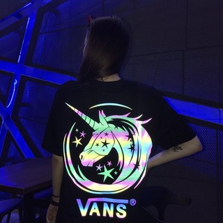 Áo thun cotton in hình kỳ lân vans thời trang cho nam nữ